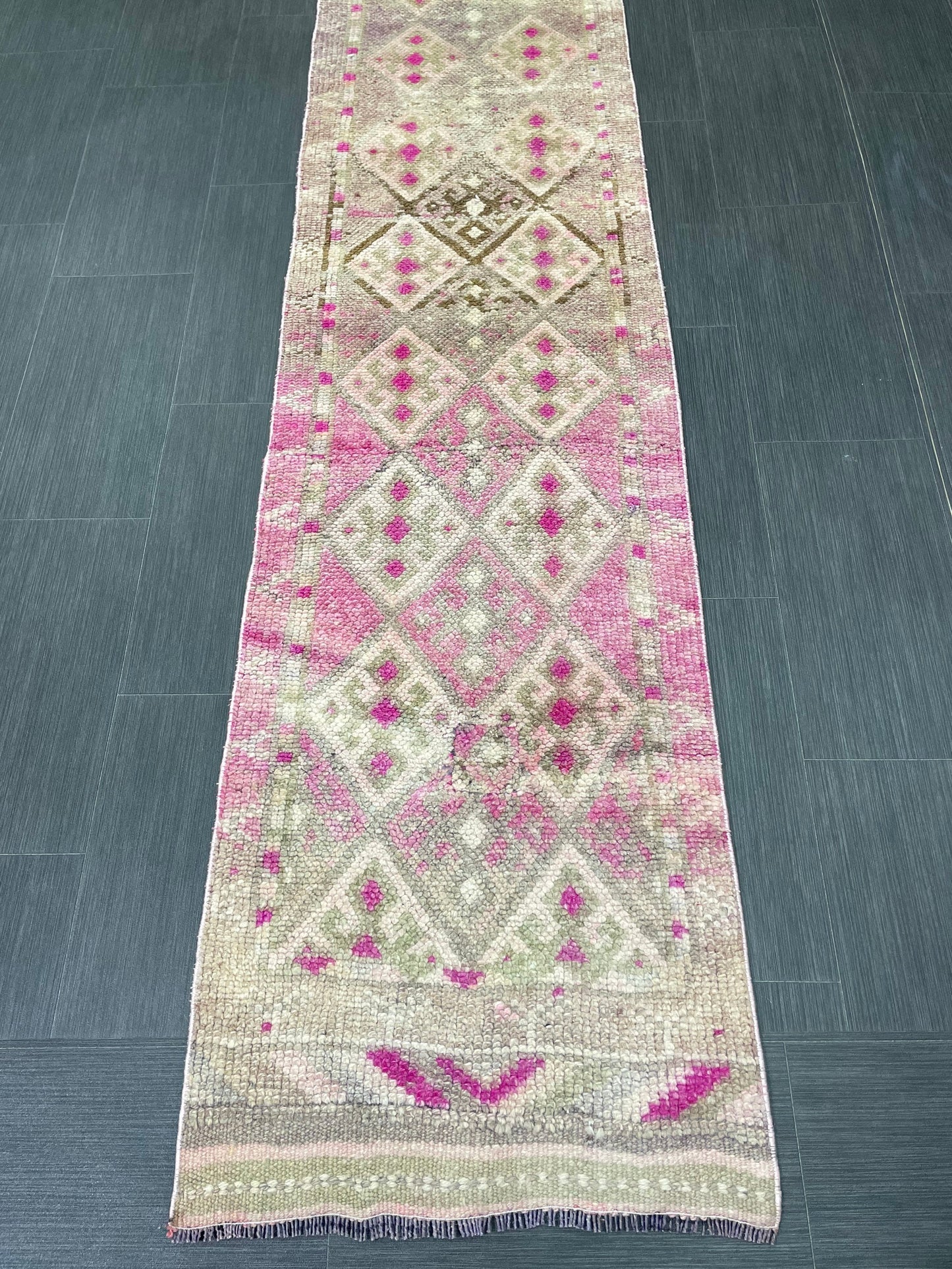 Turkish Runner Rug 2 x 10.8 Runner Rug Vintage Runner Rug Hallway Runner Rug Persian Kitchen Runner Rug High Wool Pile Runner Rug