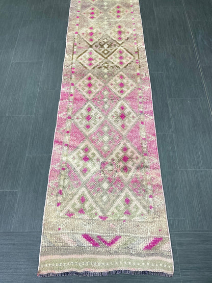 Turkish Runner Rug 2 x 10.8 Runner Rug Vintage Runner Rug Hallway Runner Rug Persian Kitchen Runner Rug High Wool Pile Runner Rug