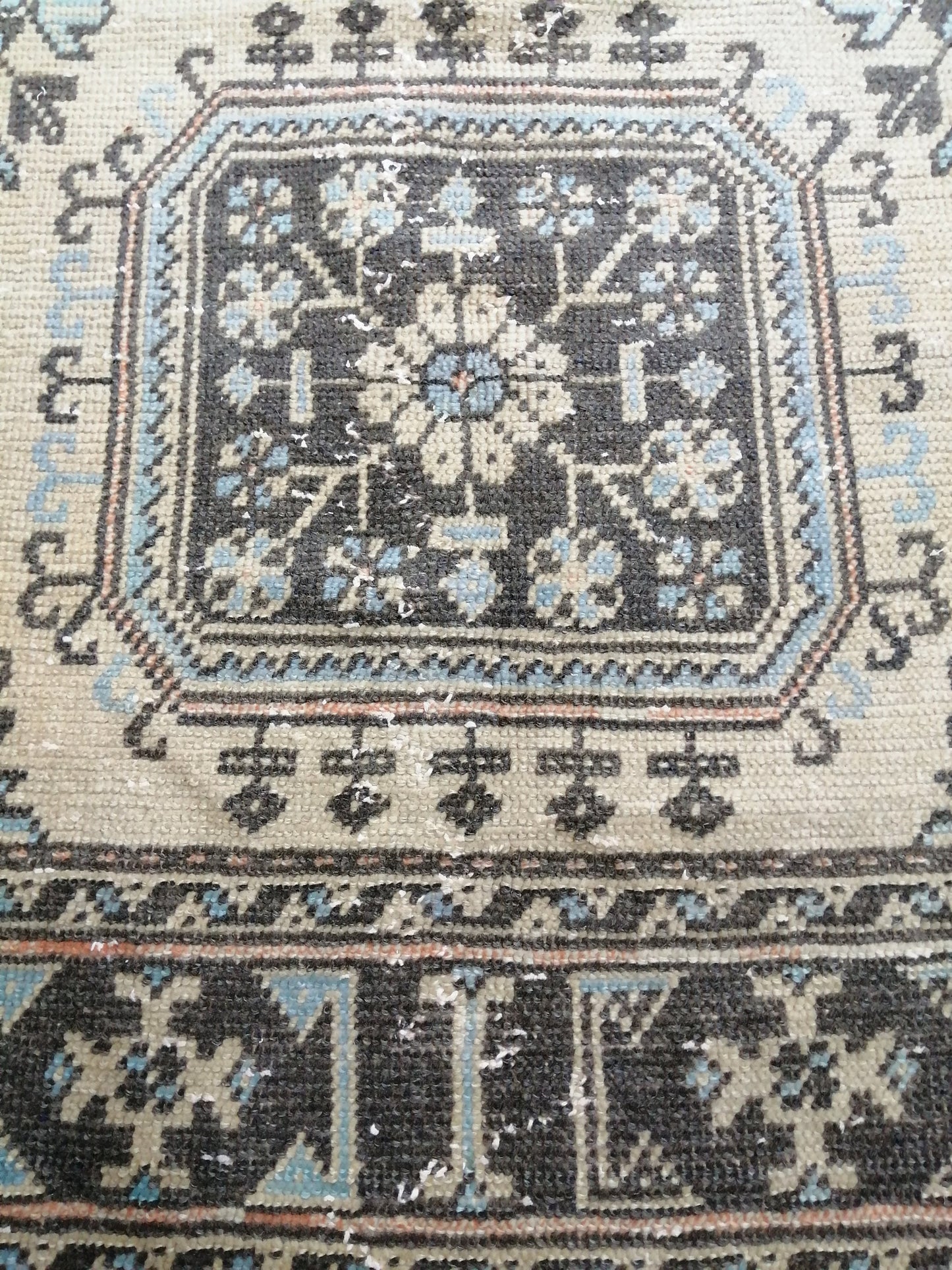 3.2 x 11.5 Muted Oushak Runner Rug Turkish Runner Rug Vintage Runner Rug Hallway Runner Rug Kitchen Runner Rug Wool Runner Rug Wool Rug