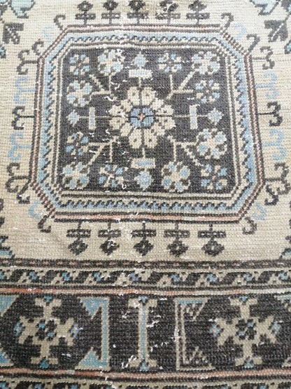 3.2 x 11.5 Muted Oushak Runner Rug Turkish Runner Rug Vintage Runner Rug Hallway Runner Rug Kitchen Runner Rug Wool Runner Rug Wool Rug