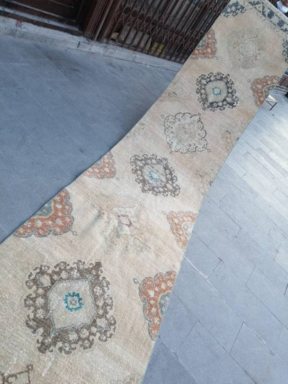 XL Turkish Runner Rug Long Vintage Runner Rug 2.9 x 20 Vintage Stairs Runner Rug Extra Long Oriental Runner Carpet XL Antique Persian Runner