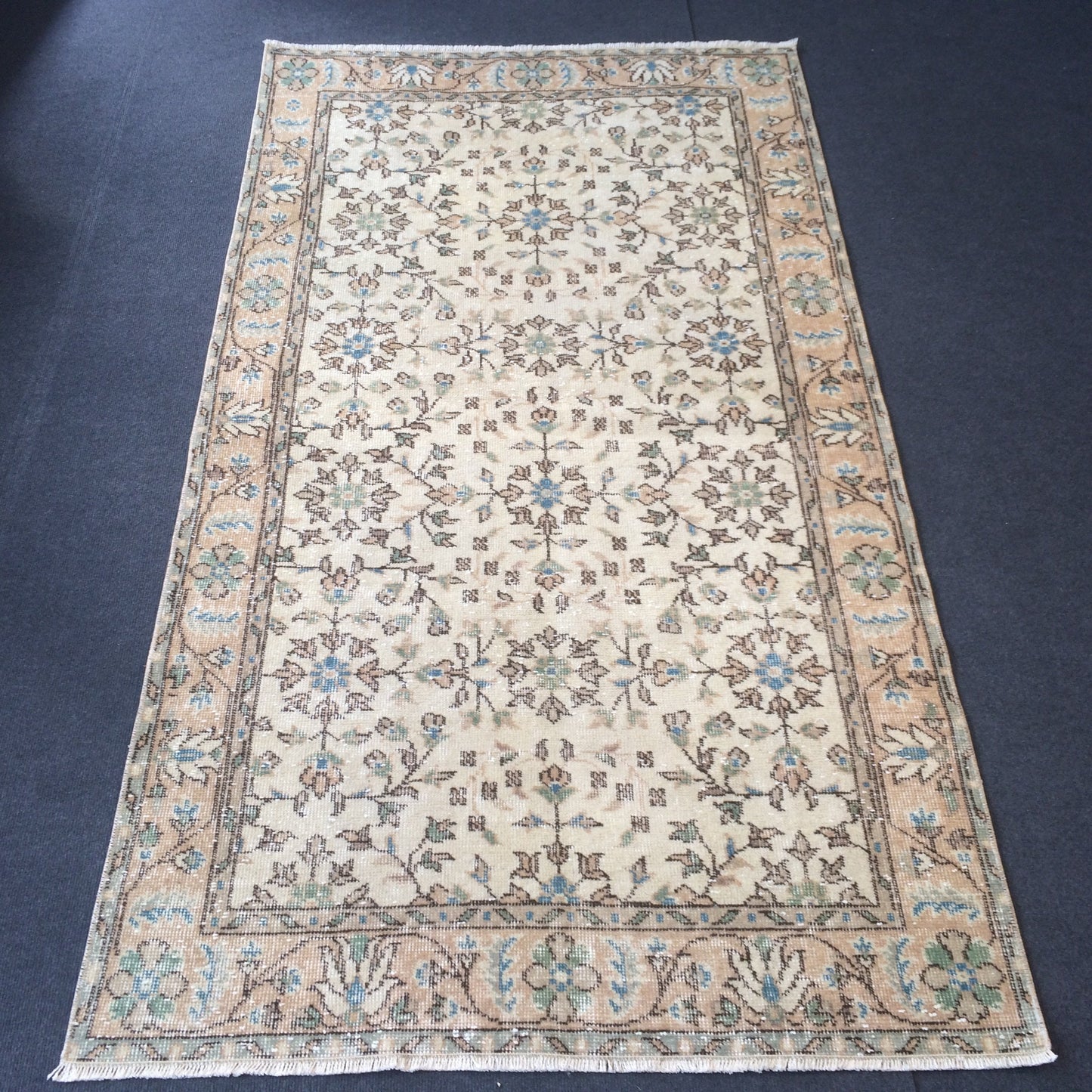 Floral Oushak Rug Bohemian Rug Turkish Rug Vintage Rug