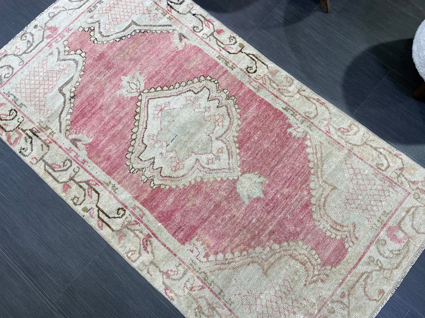 Antique Rug, Vintage 3 x 5.5 Rug, Turkish Wool Rug, Oushak Rug, Fine Hand Knotted Rug, Persian Rug, Handmade Rug