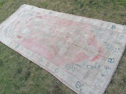 Vintage muted runner rug vintage turkish runner 4.6 x 10 muted  wool runner rug vintage flooring runner rug runner stair runner rug