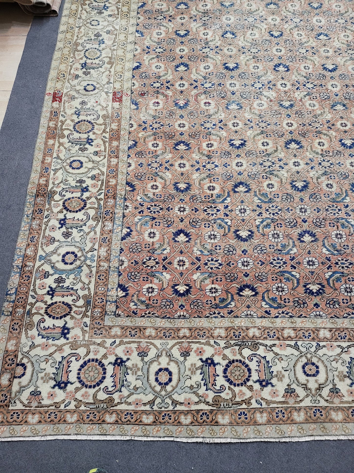 Antique Oushak RUG, Anatolian 9 x 12.6 Rug, Turkish Rug, Hand Knotted Rug, Vintage Wool Rug, Handmade Rug, Large Persian Rug