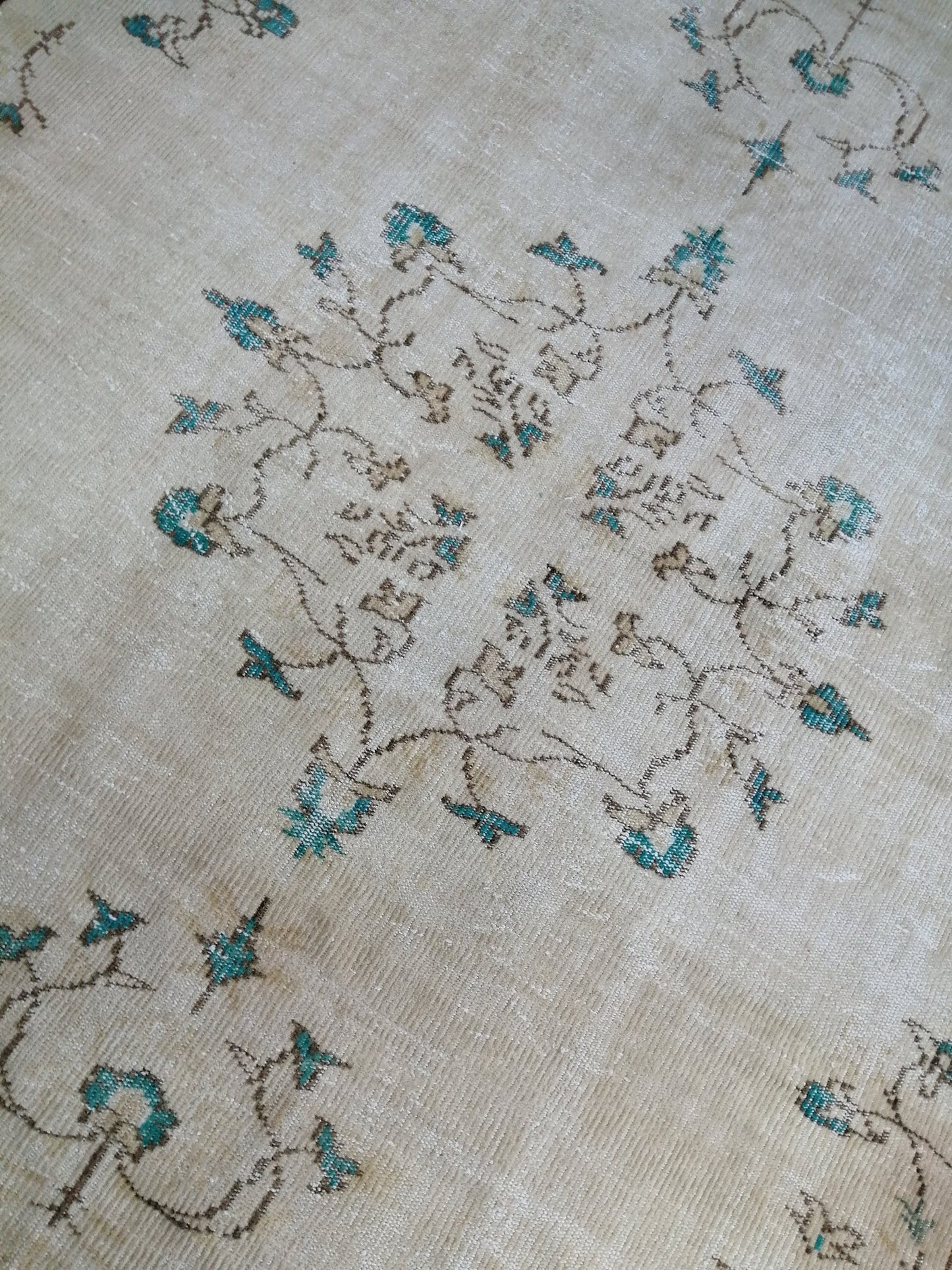 9.2 x 6 Vintage Rug TURKISH HAND MADE Rug Vintage Turkish Rug Oushak Rugs Muted Rug Turkish Oushak Rug, Vintage Oushak Rug 6x9 Wool Rug