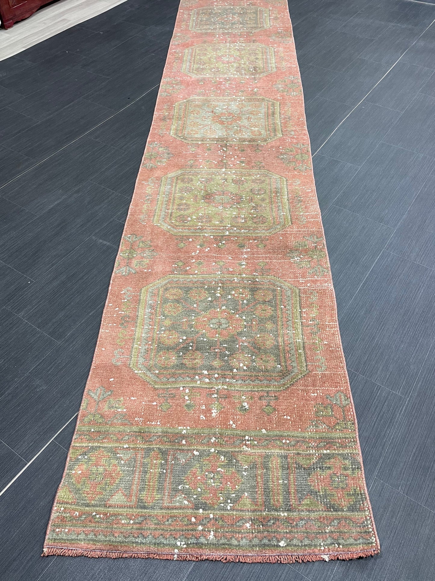 Staircase Runner Rug 2.3 x 19 Extra Long Wool TURKISH Runner Rug Vintage Runner Rug Oriental Runner Rug Staircase Runner Hand Knotted Runner