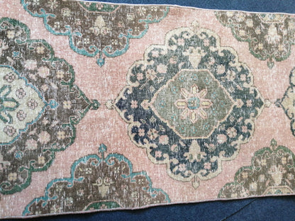 11.10 x 2.5 Oushak Runner Rug Turkish Runner Rug Vintage Runner Rug Hallway Runner Rug Kitchen Runner Rug Wool Runner Rug Wool Oushak Rug