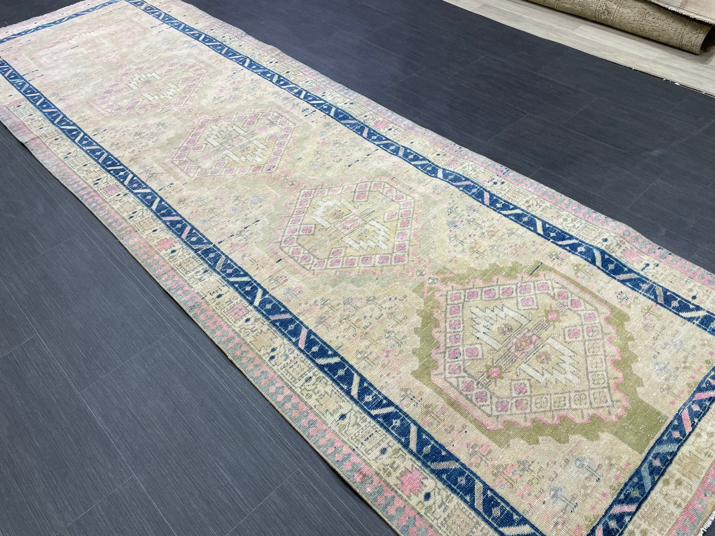 Vintage Persian Runner 3.4 x 10.6 Rug Turkish Runner Rug Handmade Runner Staircase Runner Kitchen Runner Rug Wool Runner Rug Oriental Runner