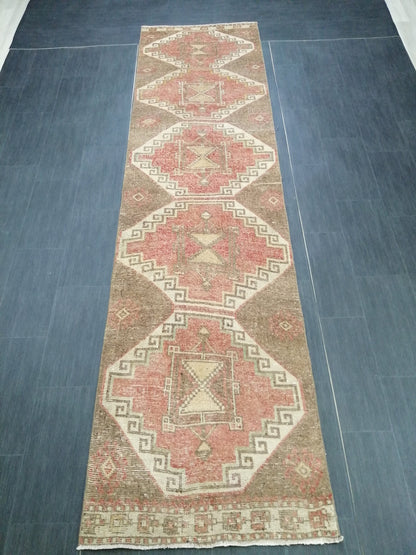 11x2.9 Oushak Runner Rug Turkish Runner Rug Vintage Runner Rug Hallway Runner Rug Kitchen Runner Rug Wool Runner Rug Wool Oushak Rug