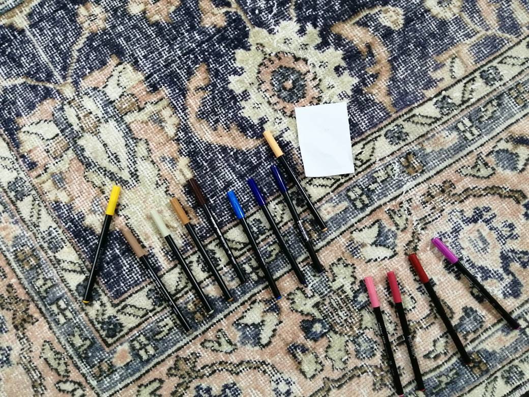 Navy Large OUSHAK RUG 8 x 11.8 TURKISH Oushak Rug Vintage Persian Rug Denim Blue Wool Oriental Rug Hand Made Rug 9x12 Navy Vintage Wool Rug