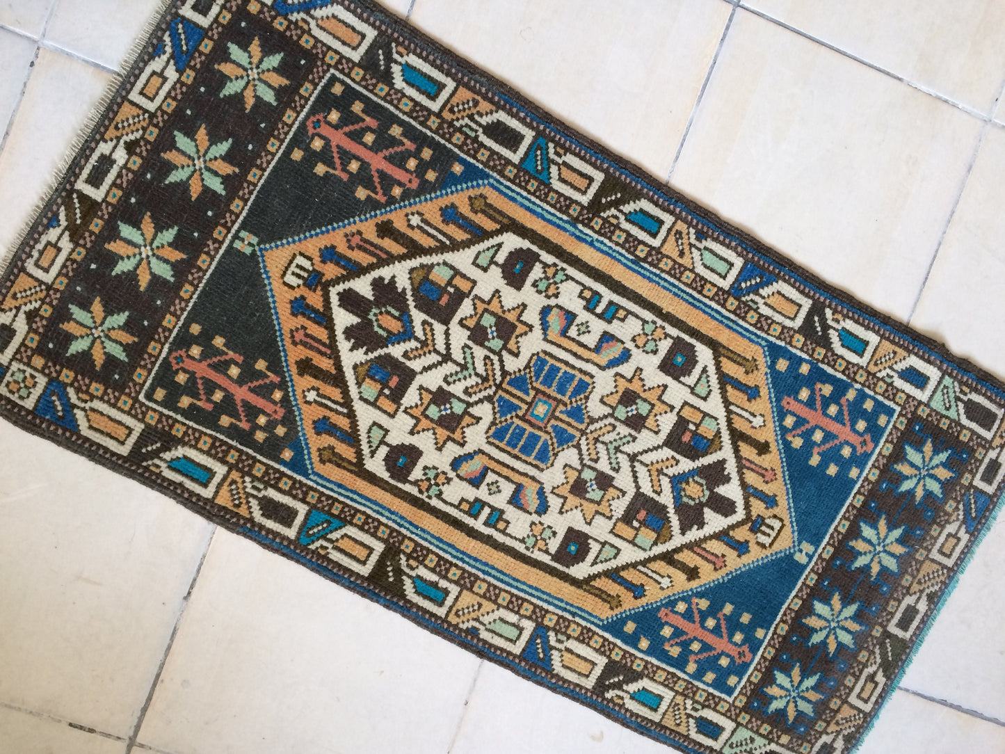 Hand Made Rug Oushak Rug Mini Rug Small Area Rug Turkish Rug Oushak Rug Hand Made Rug Vintage Rug