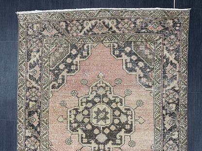 Turkish Oushak 3.4 x 6.8 Rug Handmade Rug, Rustic Rug Hand Knotted Rug Muted Turkish Rug, Farmhouse Rug, Vintage Rug, Wool rug