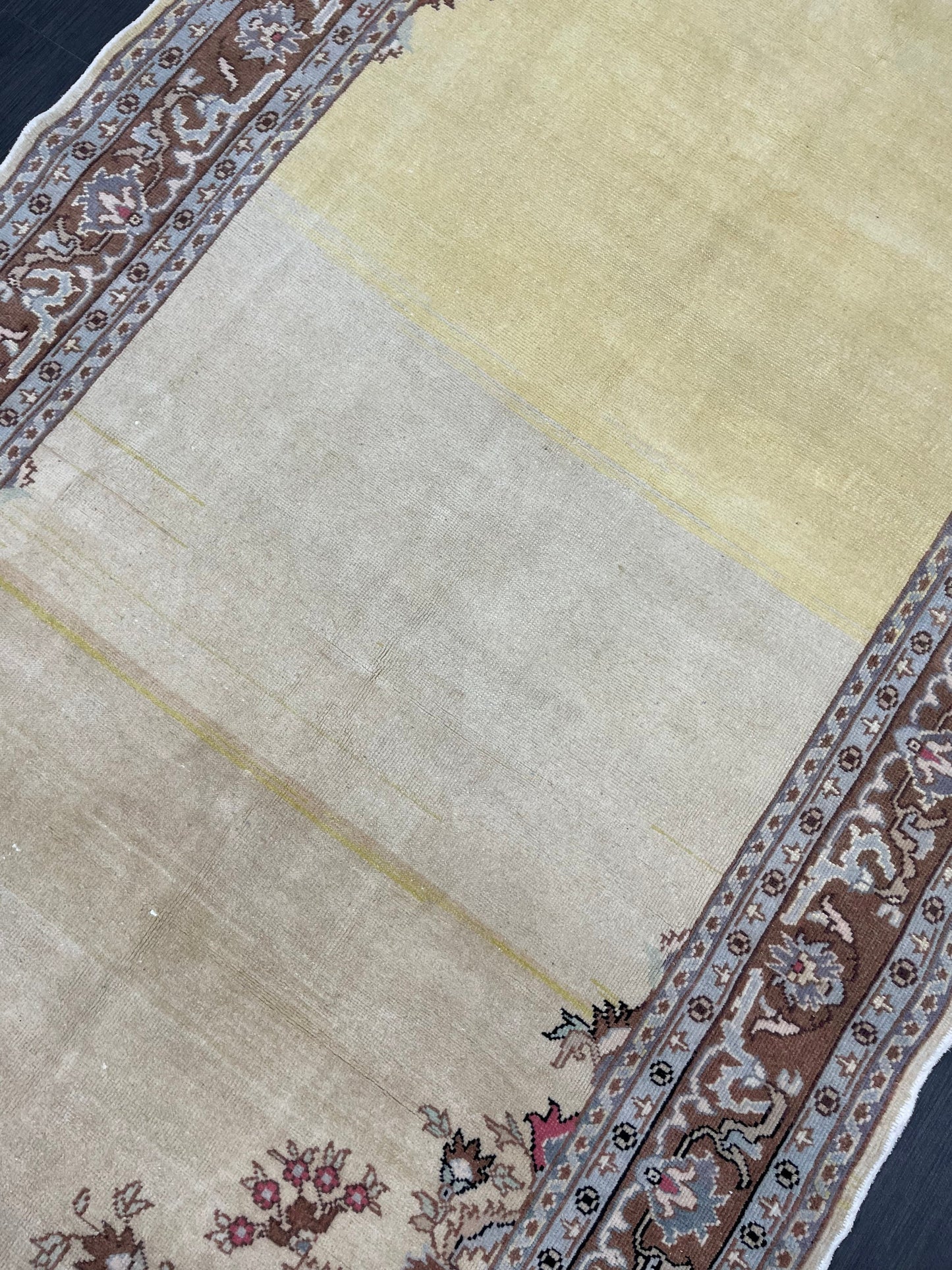 VINTAGE RUG TURKISH Rug Wool 5 x 9.4 Rug Vintage Oushak Rug Handmade Rug Hand Knotted Rug