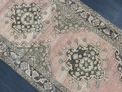 Turkish Oushak 3.4 x 6.8 Rug Handmade Rug, Rustic Rug Hand Knotted Rug Muted Turkish Rug, Farmhouse Rug, Vintage Rug, Wool rug