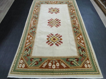 Oriental Rugs, Hand Made Rug, Muted Oushak Rug, Rustic Rug, 5.2 x 9.3  Rug,Turkish Rug, Farmhouse Rug, Vintage Rug, Wool rug