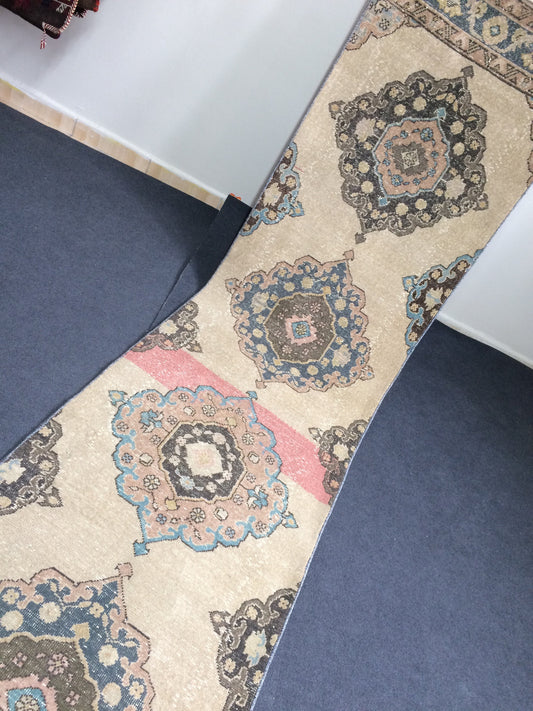 13 x 2.6 Oushak Runner Rug Turkish Runner Rug Vintage Runner Rug Hallway Runner Rug Kitchen Runner Rug Wool Runner Rug Wool Oushak Rug