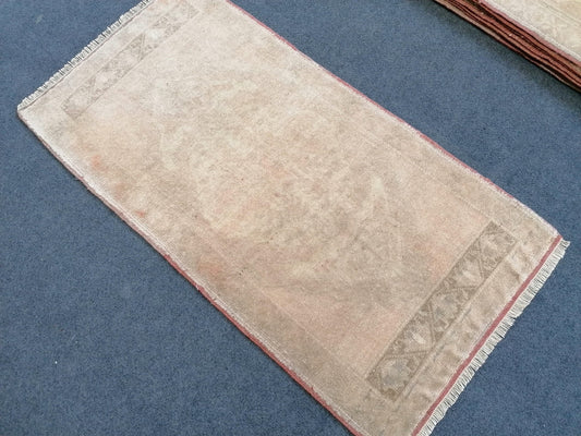 3'8x1'11 vintage rug,handmade wool rug