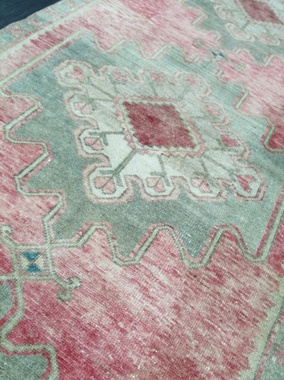 Oushak Runner Rug 3.6 x 10 Vintage Runner Rug Hallway Runner Rug Kitchen Runner Rug Wool Runner Rug Wool Oushak Rug Turkish Runner Rug