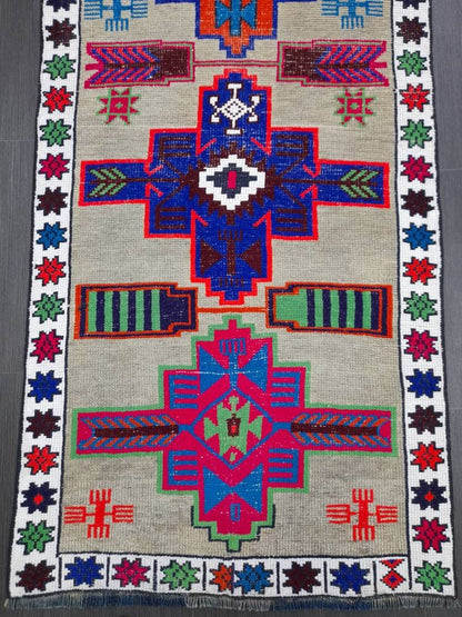 2.8 x 11 Oriental Runner Rug Rug Vintage Runner Rug Hallway Runner Rug Kitchen Runner Rug Wool Runner Persian Runner Rug Kurdish Runner Rug