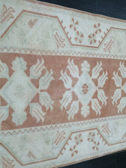 MUTED Staircase Runner 2.5 x 17 Turkish Runner Extra Long Vintage Runner Rug Hallway Runner Kitchen Runner Rug XL Wool Handmade Runner