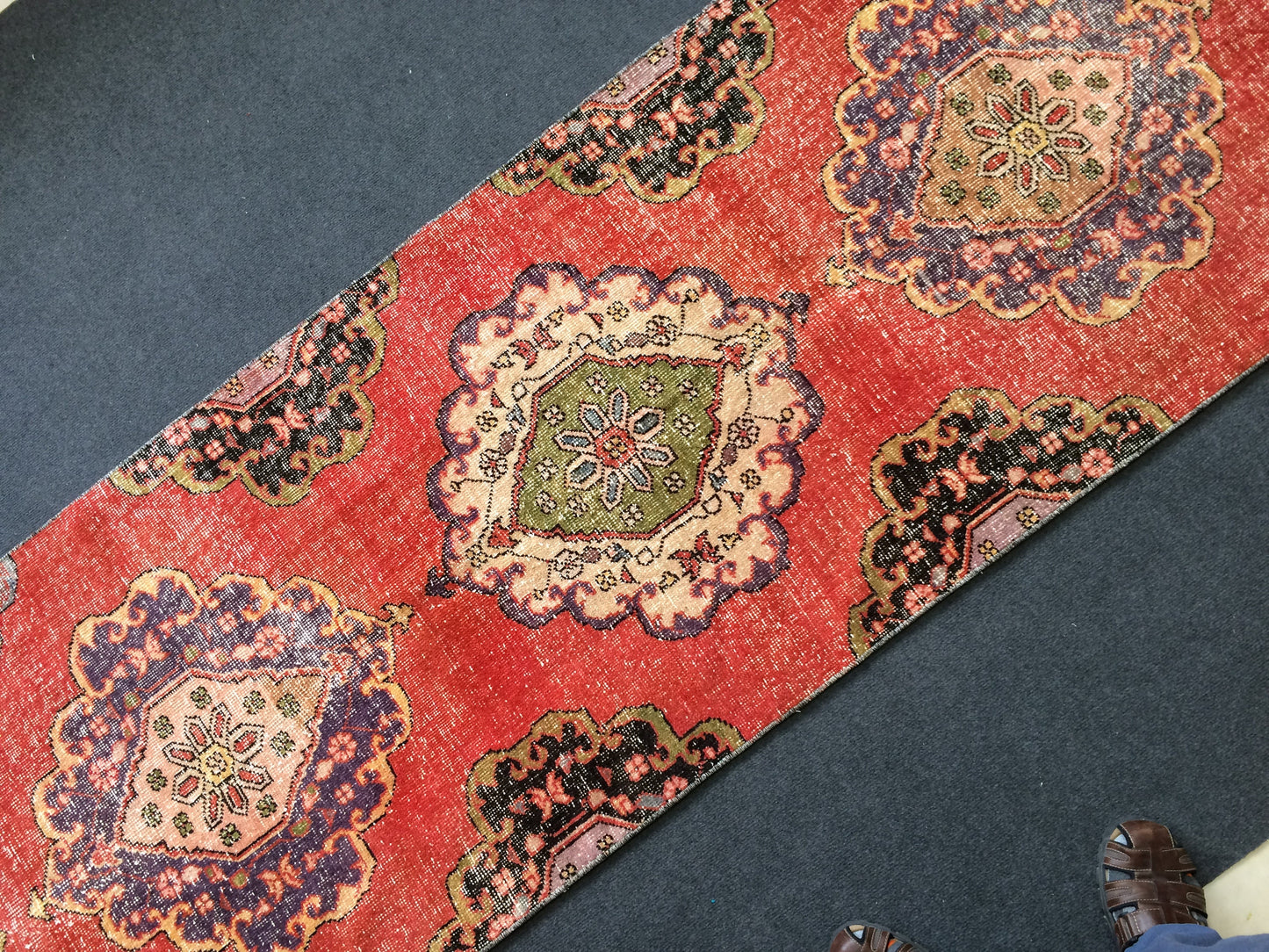 13 x 2.10 Vintage Runner Rug Oushak Runner Rug Turkish Runner Rug  Hallway Runner Rug Kitchen Runner Rug Wool Runner Rug Bohemian Runner