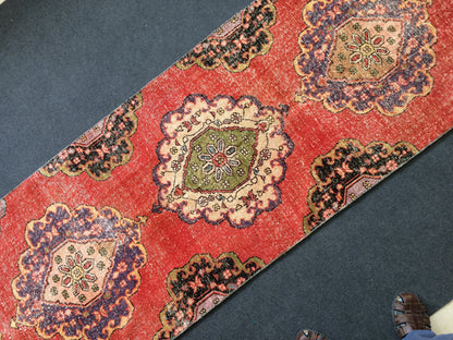 13 x 2.10 Vintage Runner Rug Oushak Runner Rug Turkish Runner Rug  Hallway Runner Rug Kitchen Runner Rug Wool Runner Rug Bohemian Runner