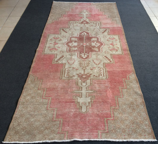 Vintage Rugs,  Turkish Rugs, Minimalist Rugs, Bohemian Rugs, Area Rugs, Oushak Rugs, Wool Rugs, Weaving Rugs, Ethnic Rugs, 8.4 x 4 Feet Rugs