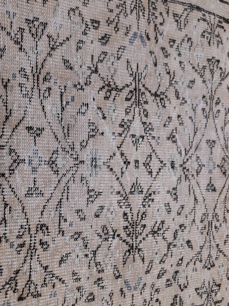 MUTED Large Vintage RUG 7.7 x 11.6 TURKISH Oushak Rug Vintage Oriental Rug Antique 8x12 Persian Hand Made Rug Distressed Turkish Rug