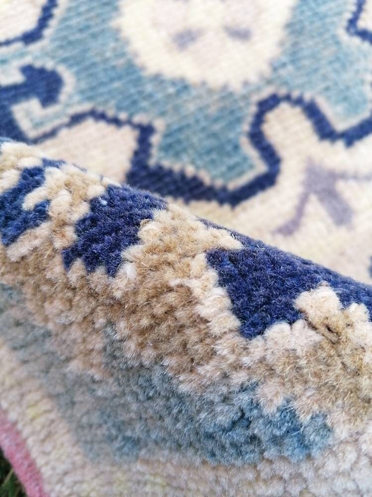 Oushak wool rug, turkish small rug vintage rug unique hand made rug kitchen rug bohemian rug 2x2