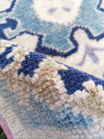 Oushak wool rug, turkish small rug vintage rug unique hand made rug kitchen rug bohemian rug 2x2