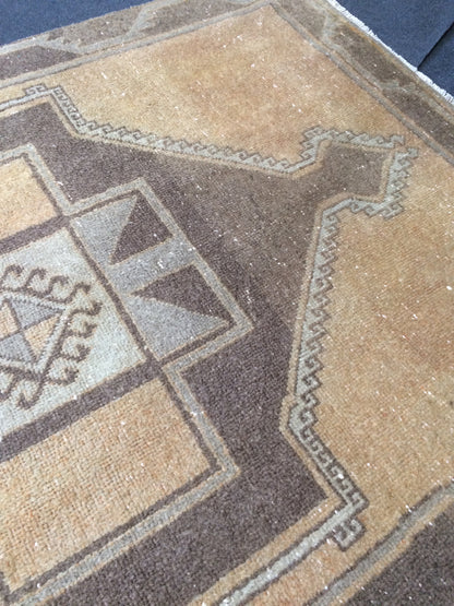 12.2 x 3.8 Oushak Runner Rug Turkish Runner Rug Neutral Vintage Runner Rug Hallway Runner Rug Muted Kitchen Runner Rug Wool Runner Rug Wool