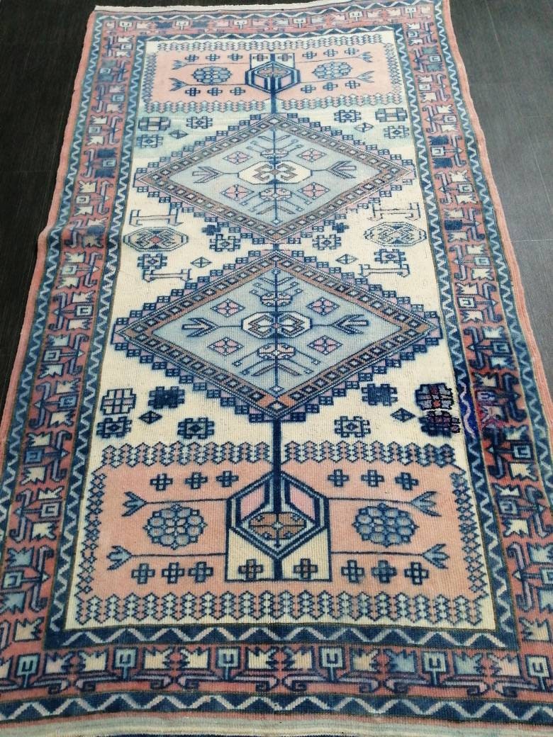 Oriental RUG TURKISH Antique Rug Vintage 5.8 x 3.2 Oushak Rug Vintage Rug Wool Oushak Rug Hand Made Rug Vintage Turkish Rug