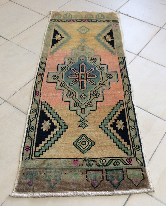 OUSHAK RUG TURKISH Oushak Rug Vintage Oushak Runner Rug Vintage Runner Rug Wool Oushak Rug Hand Made Rugs Vintage Turkish Rug
