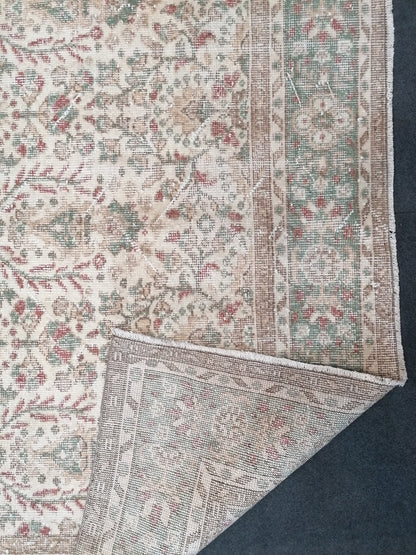 6 x 9.7 feet Large turkish rug, vintage rug, oushak rug, wool vintage rug anatolian rug,unique handmade rug