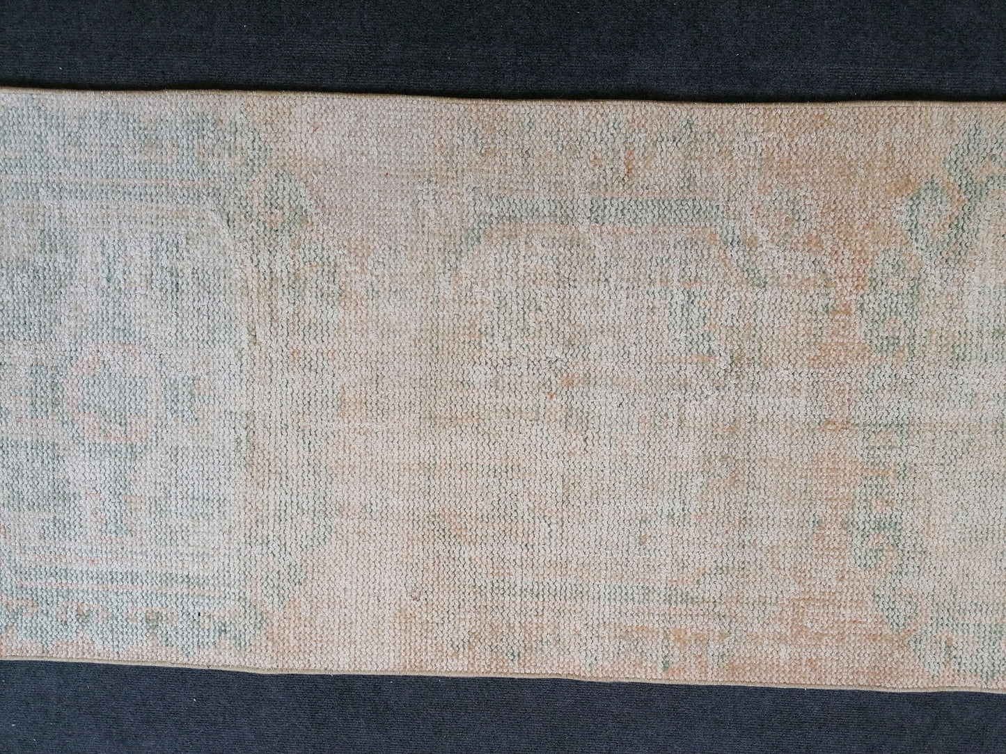 11x2'5  distressed runner rug turkish runner rug muted vintage runner rug faded hallway runner rug kitchen runner rug wool runner rug