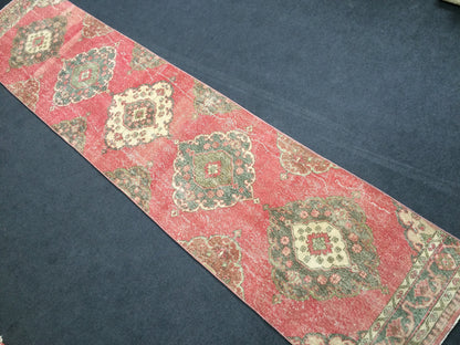 12.5 x 2.8 Oushak Runner Rug Turkish Runner Rug Vintage Runner Rug Hallway Runner Rug Kitchen Runner Rug Wool Runner Rug Wool