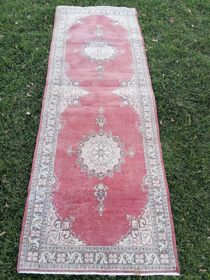 Runner rug,8'5x3' turkish runner rug, hallway runner rug,kitchen runner rug, vintage runner rug,oushak runner rug, runer,