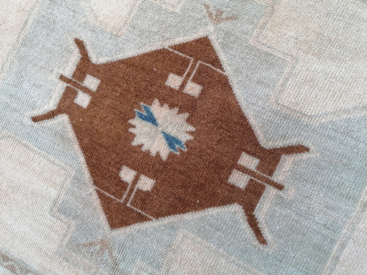 Muted oushak runner 10x4 vintage runner rug hallway runner rug kitchen runner rug wool runner rug wool oushak rug