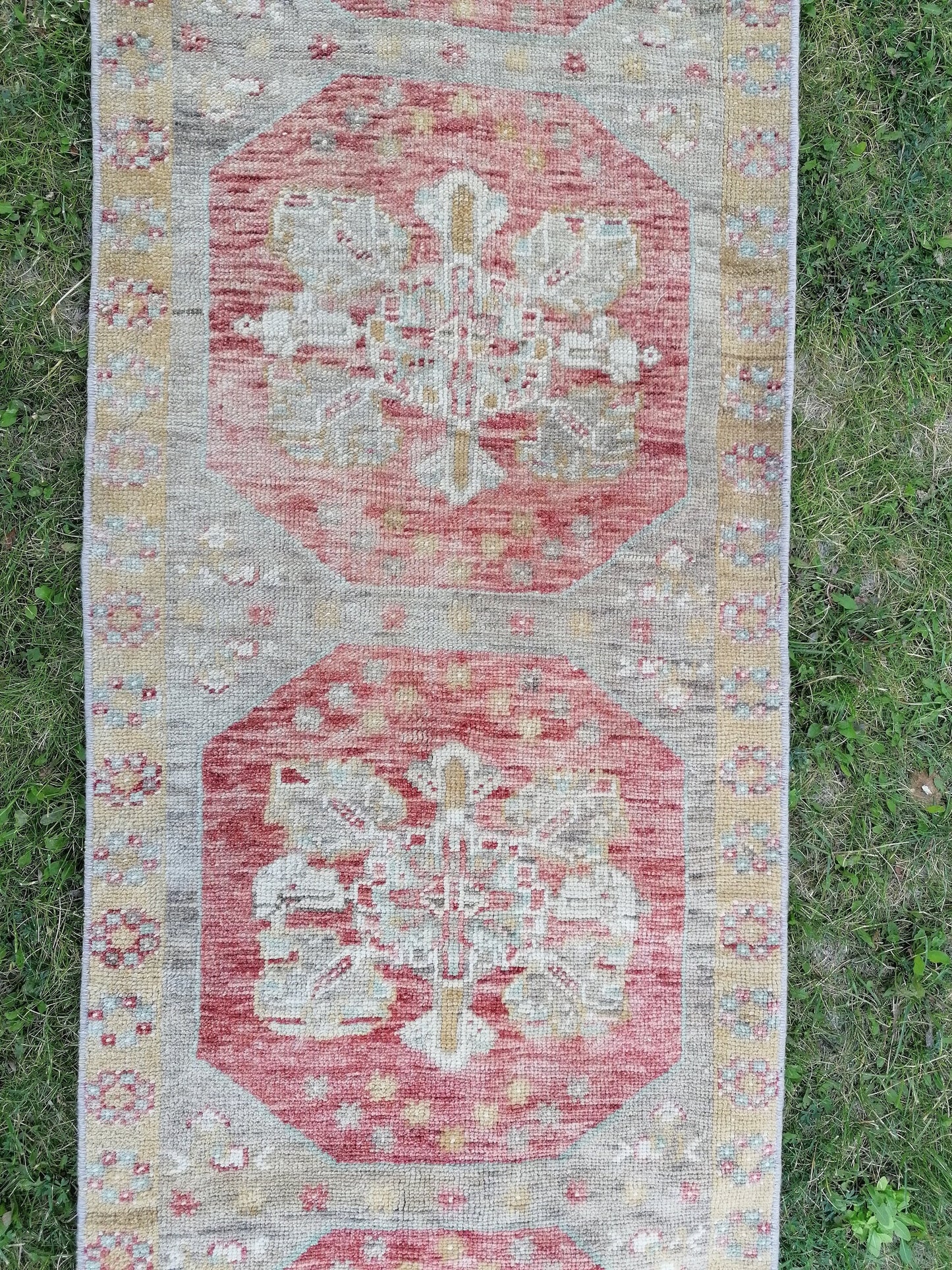 2x8'8 runner rug, oushak turkish runner rug, vintage turkish runner rug, oushak vintage runner rug, vintage rug, kitchen runner rug