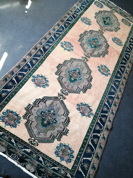 Turkish Rug 5x12, Vintage Rug, Oushak Rug, Oriental Runner Rug