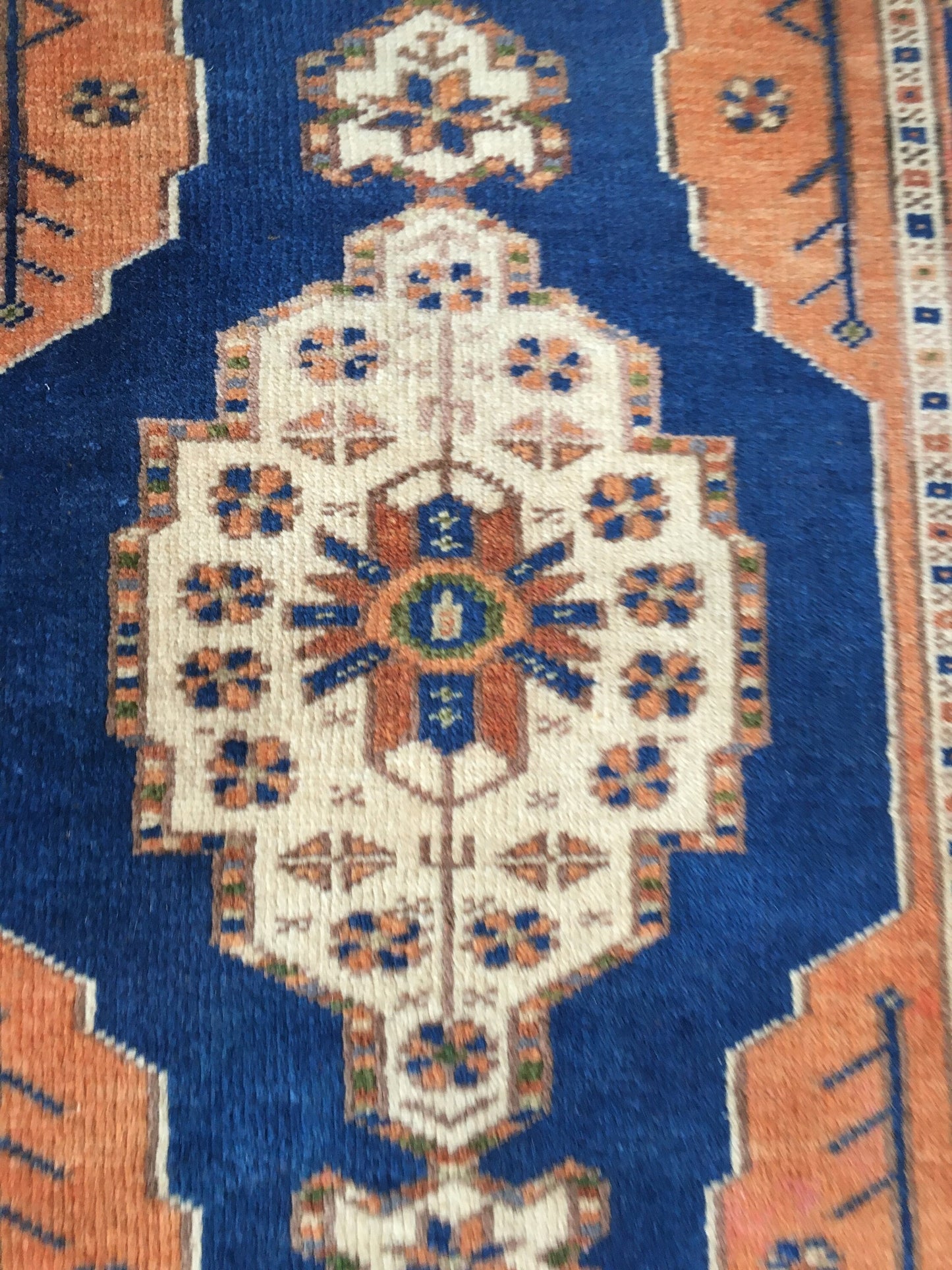 2x3 feet wool vintage small rug, handmade orange muted mini rug, kitchen small rug, turkish bathroom small rug, living room area mini rugs