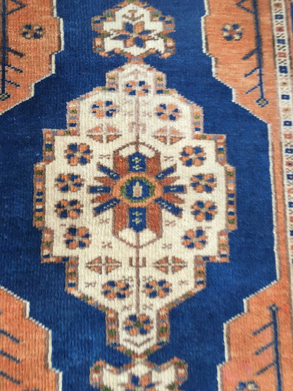 2x3 feet wool vintage small rug, handmade orange muted mini rug, kitchen small rug, turkish bathroom small rug, living room area mini rugs