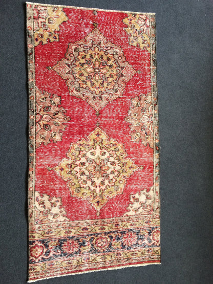 Vintage Mini Rug Small Area Rug Turkish Rug Oushak Rug Hand Made Rug Vintage Rug