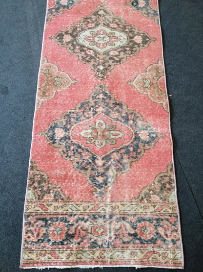 12.5 x 2.6 Turkish Oushak Runner Rug Turkish Runner Rug Vintage Runner Rug Hallway Runner Rug Kitchen Runner Rug Wool Runner Rug Wool Oushak