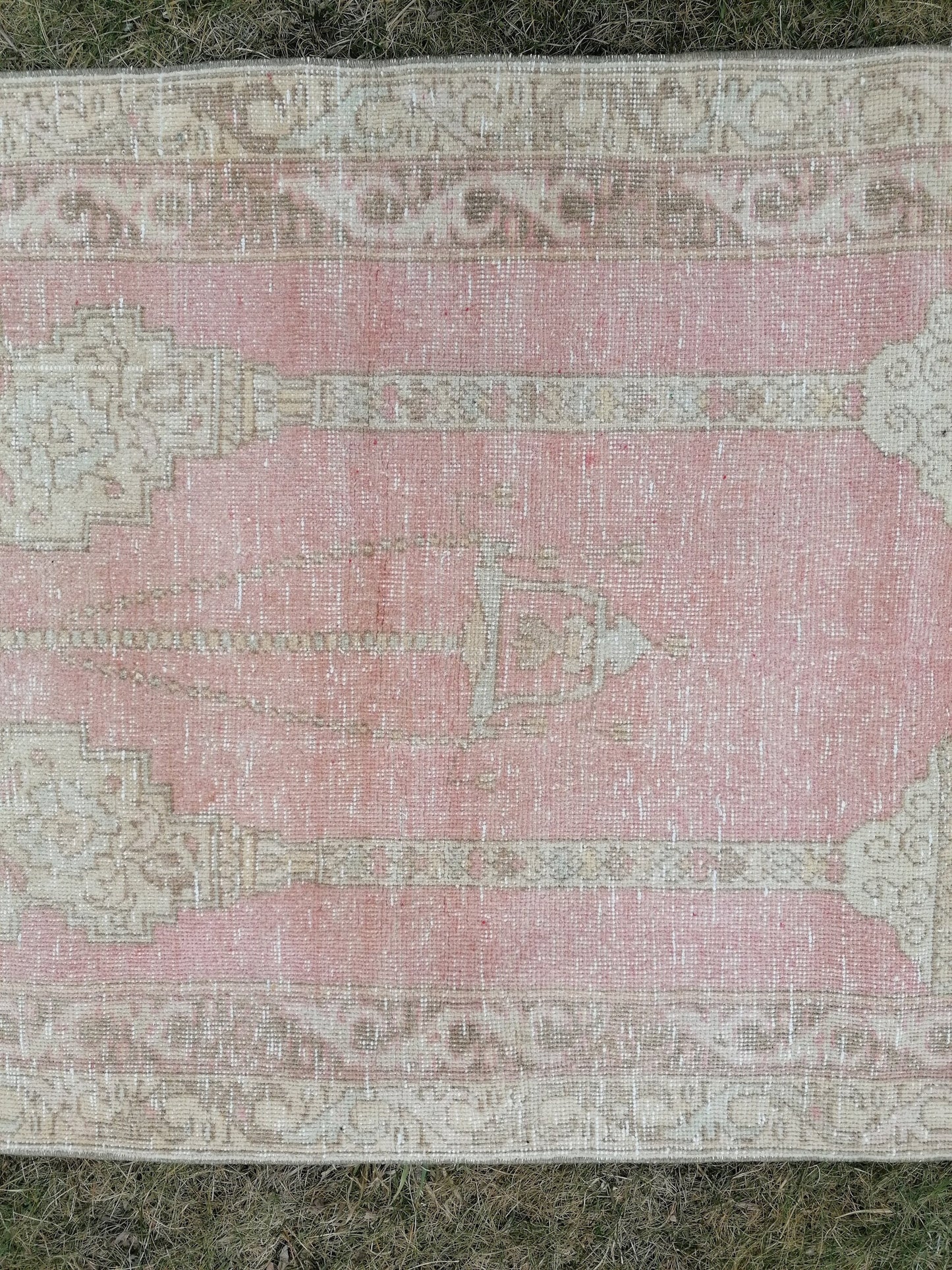 Turkish oushak wool rug, 3'2x5'7 vintage rug, vintage  hand made rug kitchen rug bohemian rug