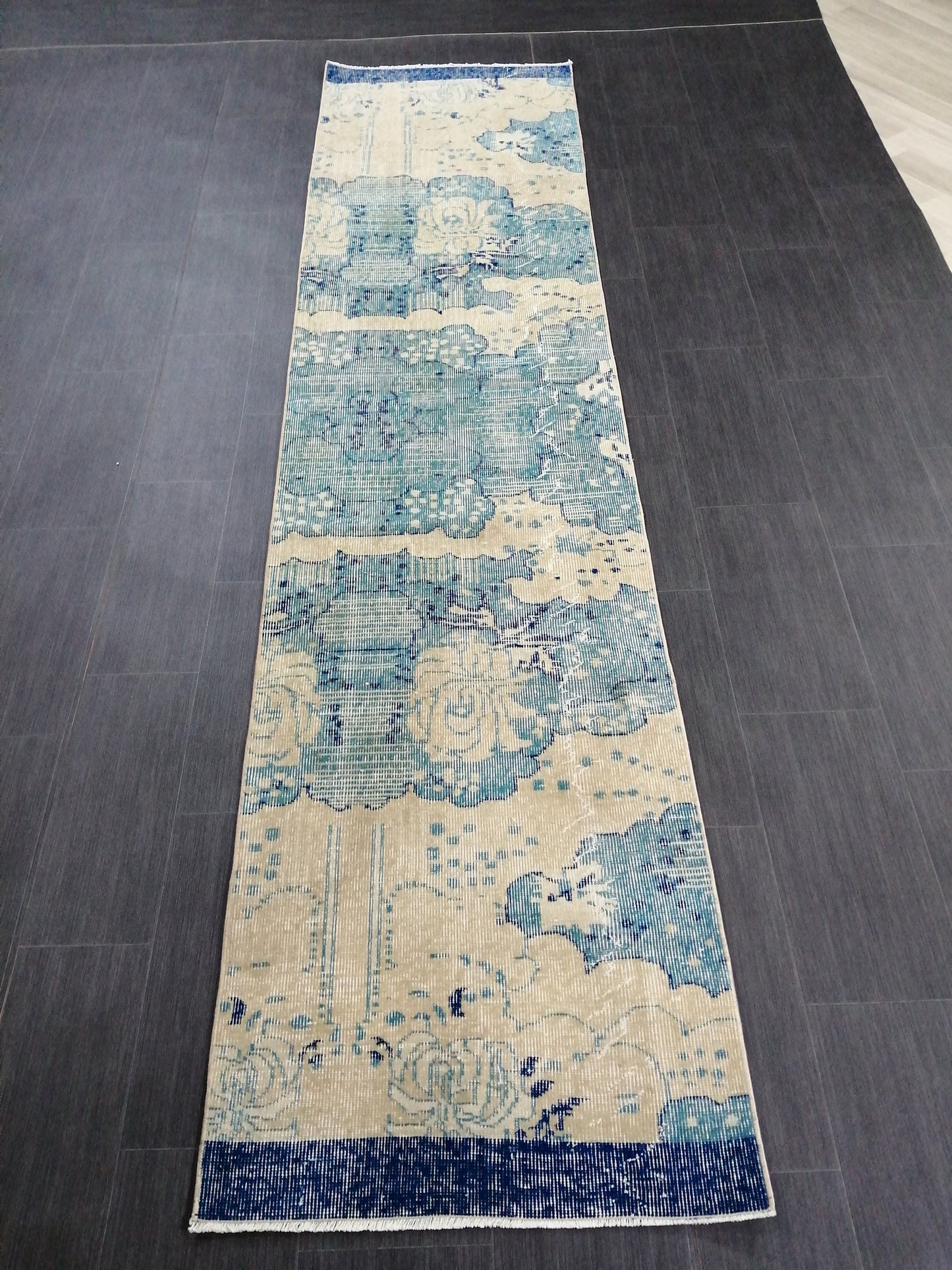 Oushak Runner Rug 10 x 2.5 Turkish Runner Rug Vintage Runner Rug Hallway Runner Rug Kitchen Runner Rug Wool Runner Rug Wool Oushak Rug