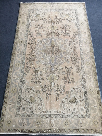 3.9 x 6.7 Rugs, Hand Made Rug, Oushak Rug, Rustic Rug, Bohemian Rug, Rug Runner, Turkish Rug, Farmhouse Rug, Vintage Rug, Wool rug