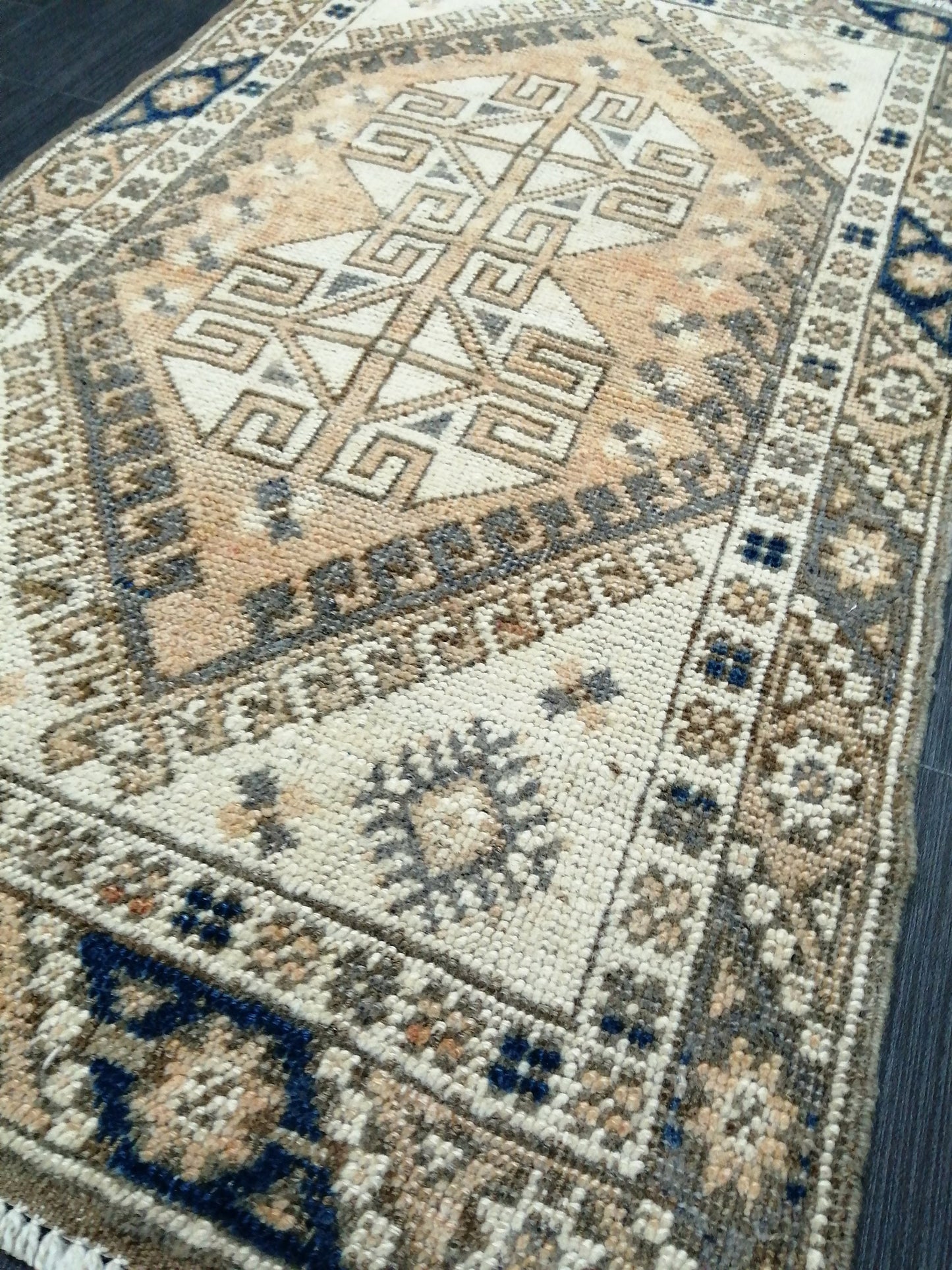 Small Turkish Rug 3.9 X 2.2 Mini Rug Small Area Rug Turkish Rug Oushak Rug Hand Made Rug Vintage Rug