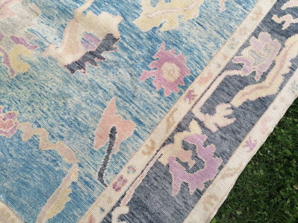 8.7x9.3 feet oversize vintage rug, new turkish rug, oversize living room rug, handmade wool lounge area oversize rug, bohemian anatolian rug